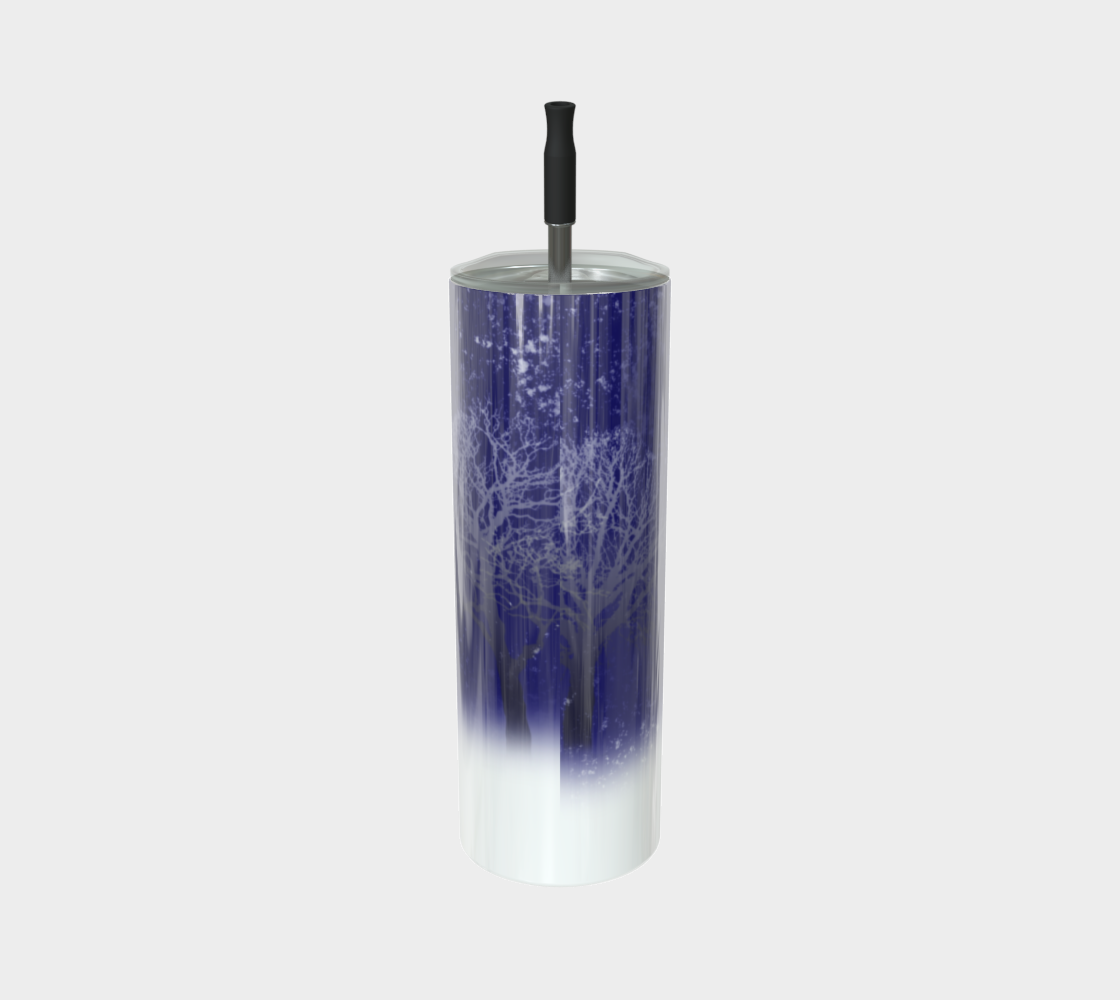 Blue Moon Snow Trees Stainless Steel Tumbler