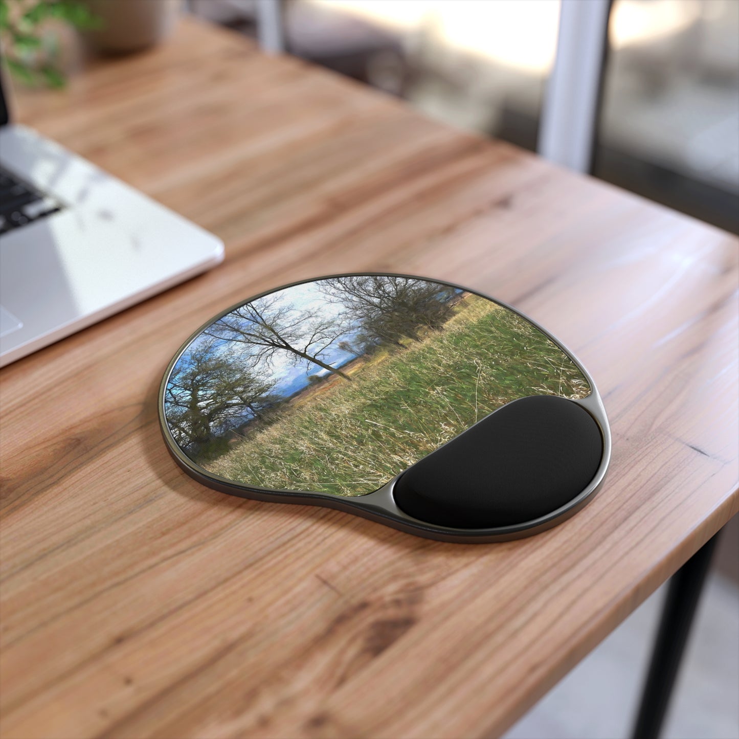 Spring prairie Grass Landscape Mouse Pad With Wrist Rest