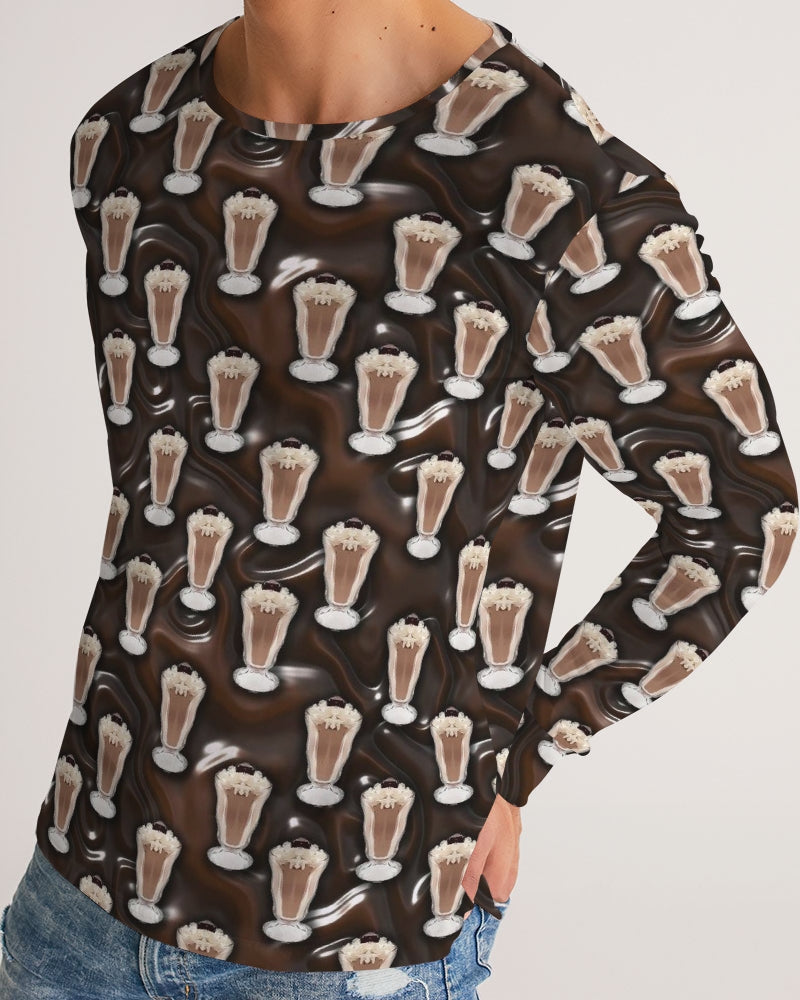 Chocolate Milkshake Men's All-Over Print Long Sleeve Tee