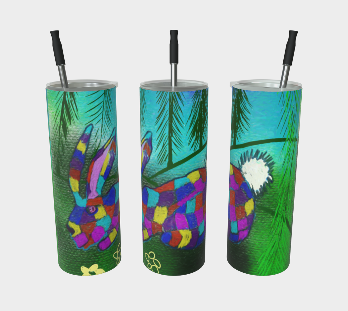 Patchwork Bunny Stainless Steel Tumbler