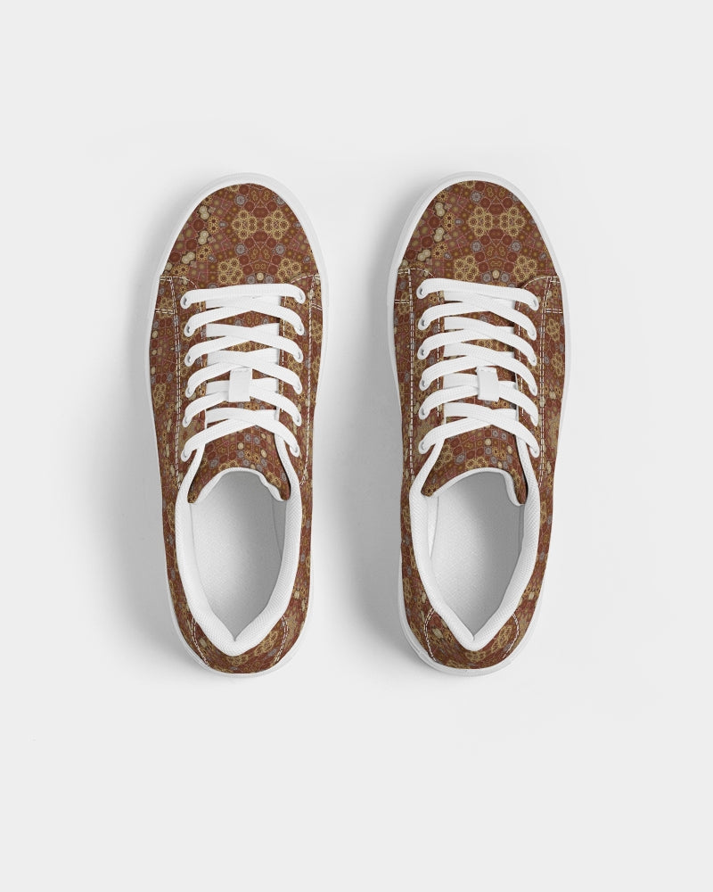 Checkered Star Geometry Women's Faux-Leather Sneaker