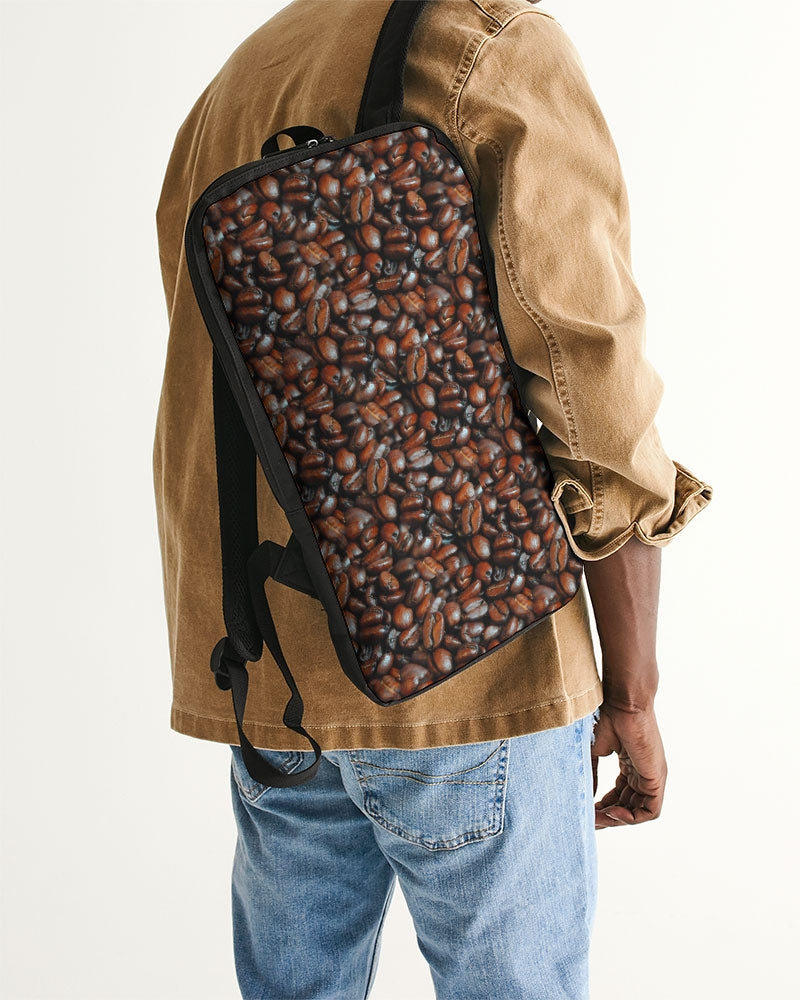 Coffee Bean Pattern Slim Tech Backpack