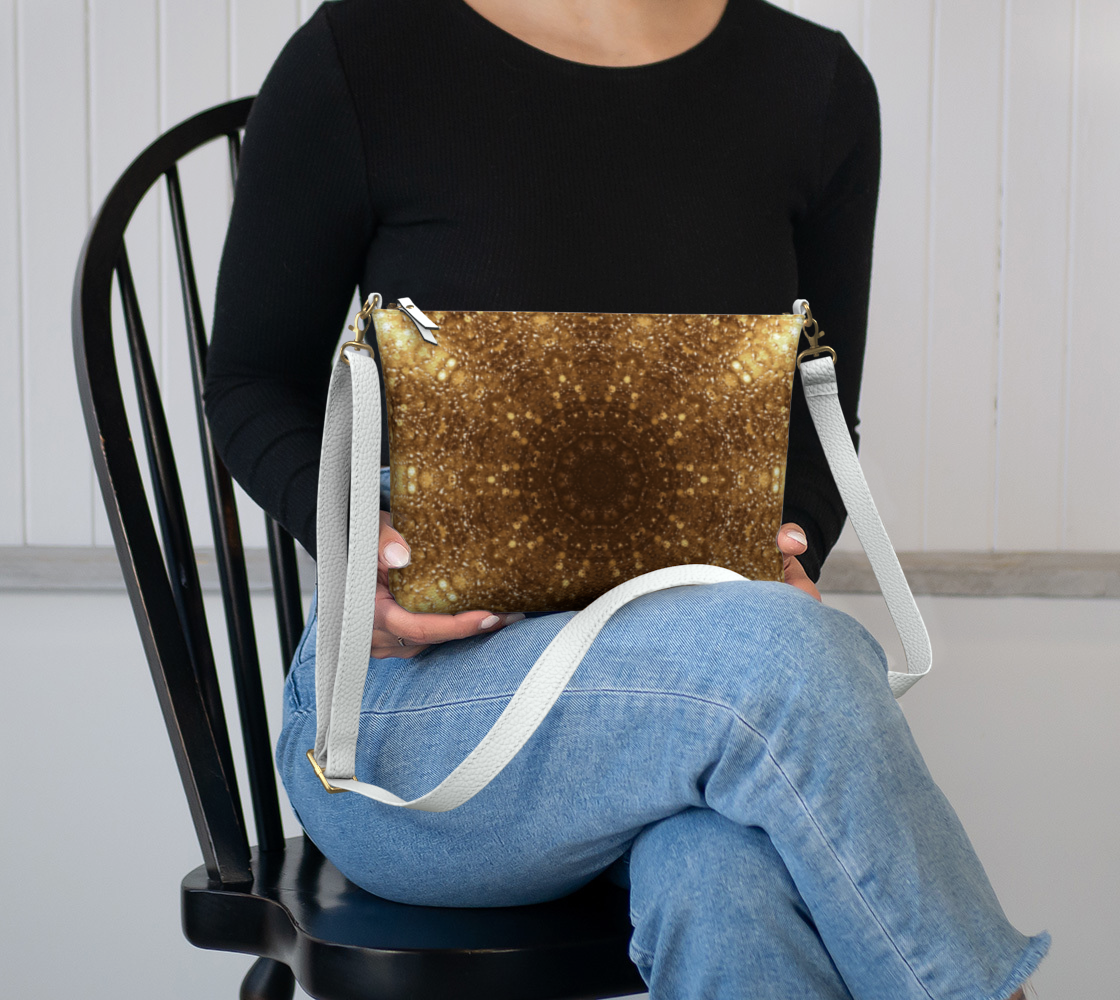 Gold Kaleidoscope Vegan Crossbody Purse