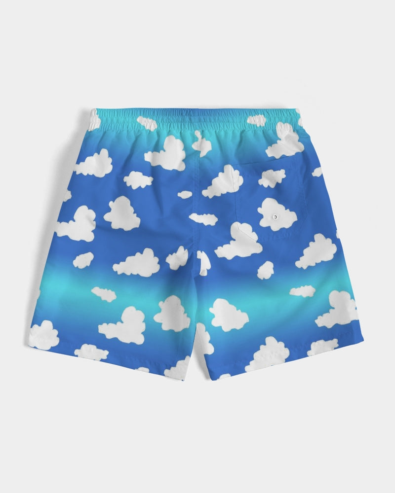 Clouds Pattern Men's All-Over Print Swim Trunk