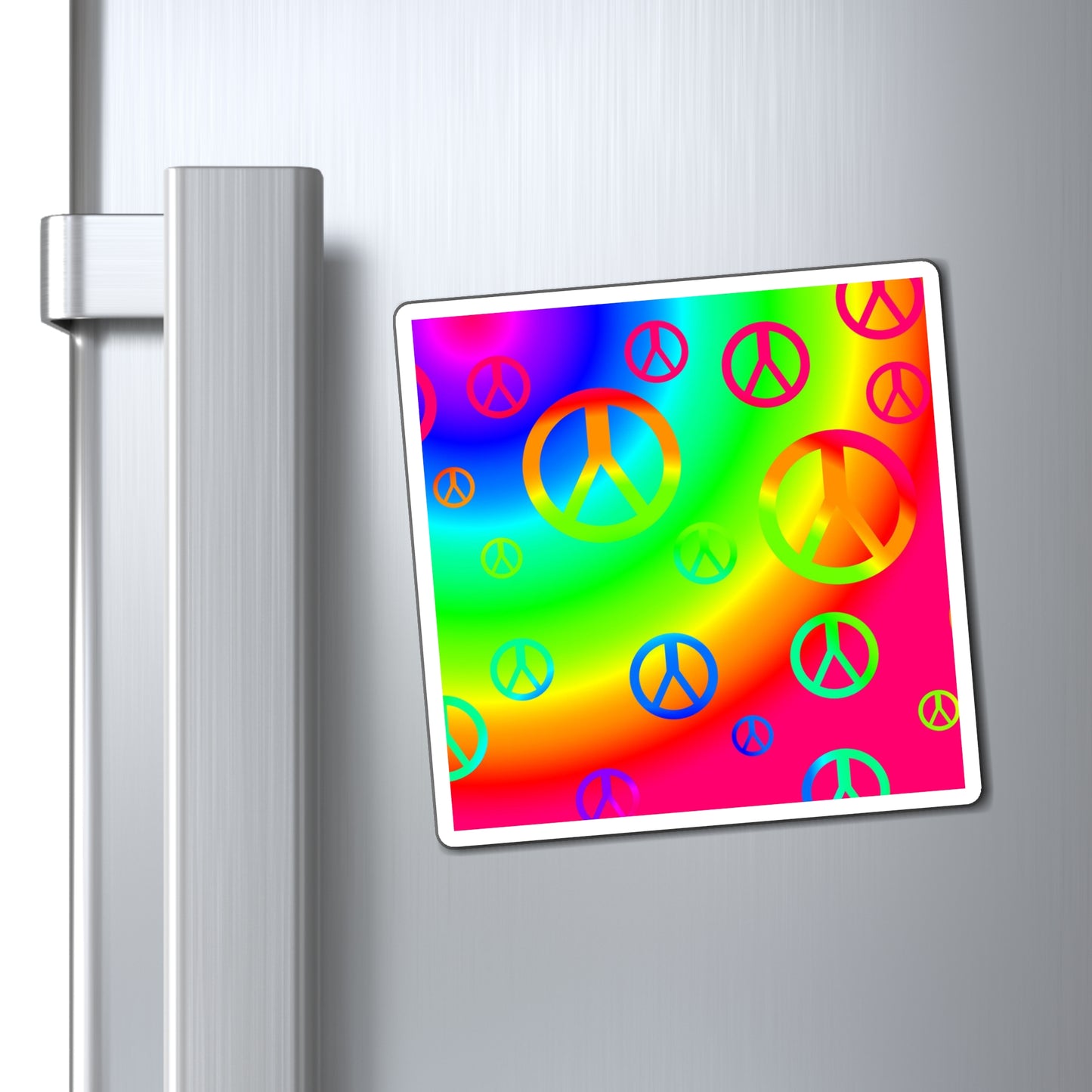 Rainbow Peace Signs Magnets