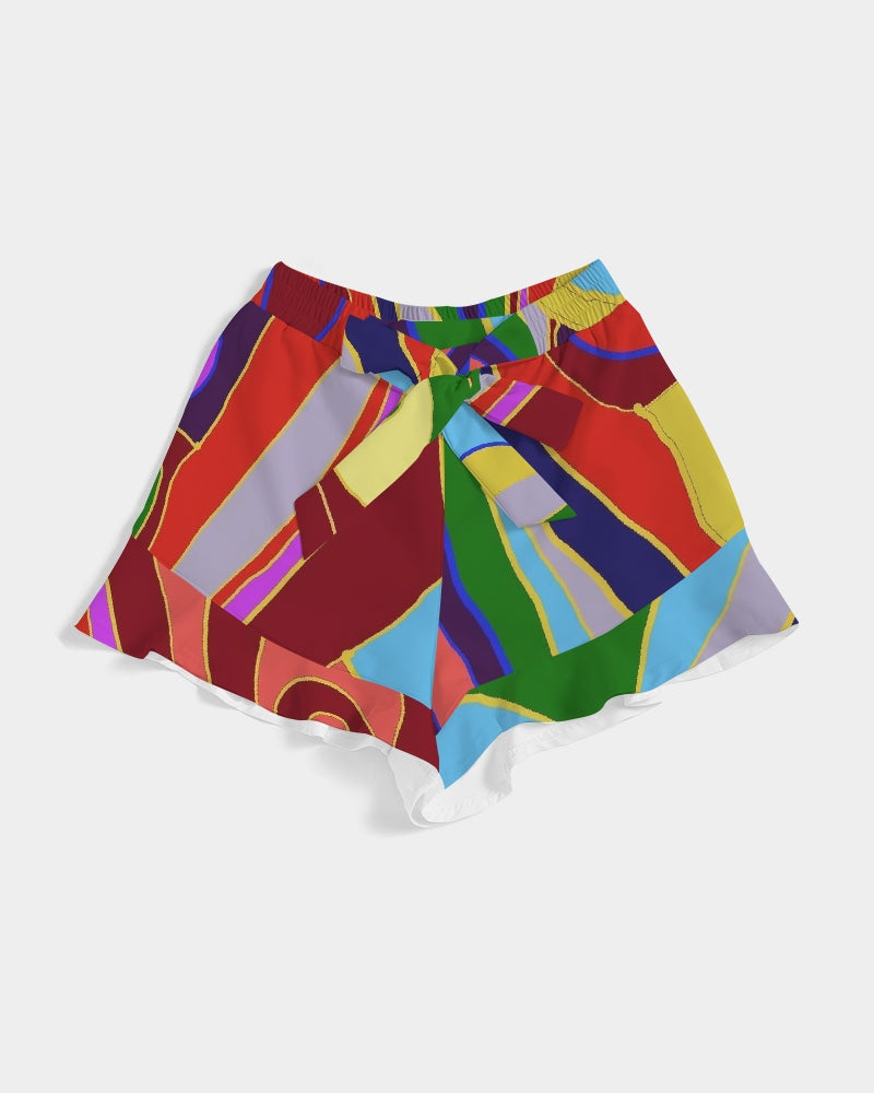 May Afternoon Women's All-Over Print Ruffle Shorts