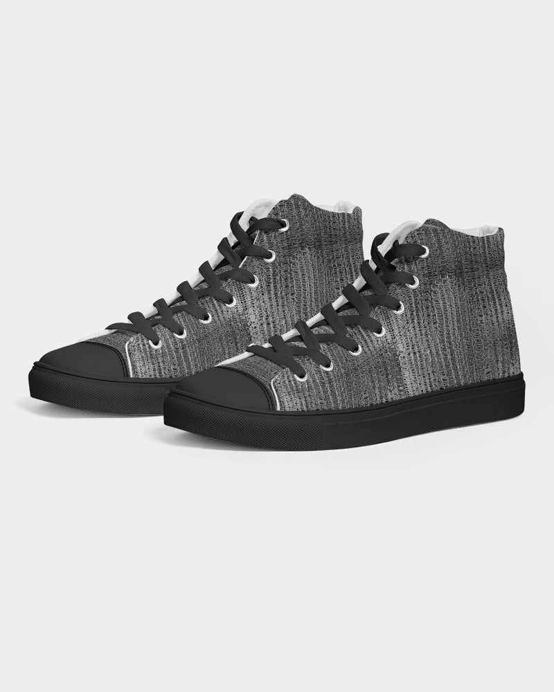 Chainmaille Men's Hightop Canvas Shoe - Black