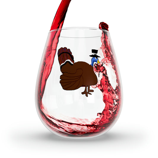 Turkey Day Stemless Wine Glass, 11.75oz