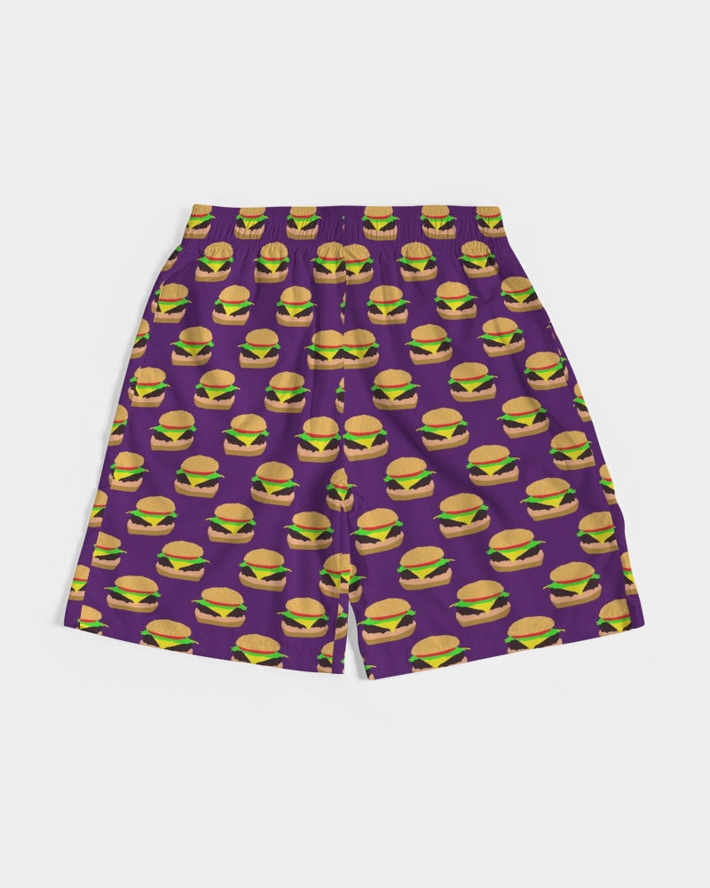 Cheeseburger Pattern Men's All-Over Print Jogger Shorts
