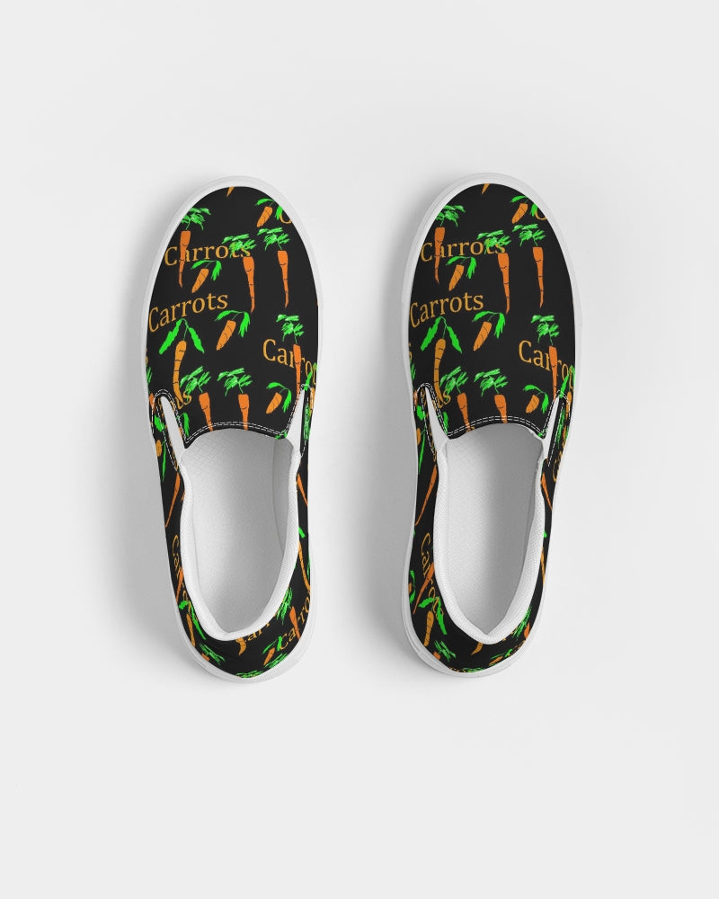 Carrots Pattern Men's Slip-On Canvas Shoe