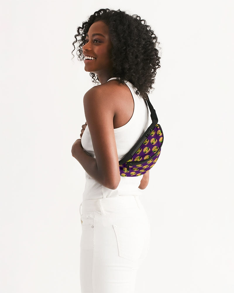 Cheeseburger Pattern Crossbody Sling Bag