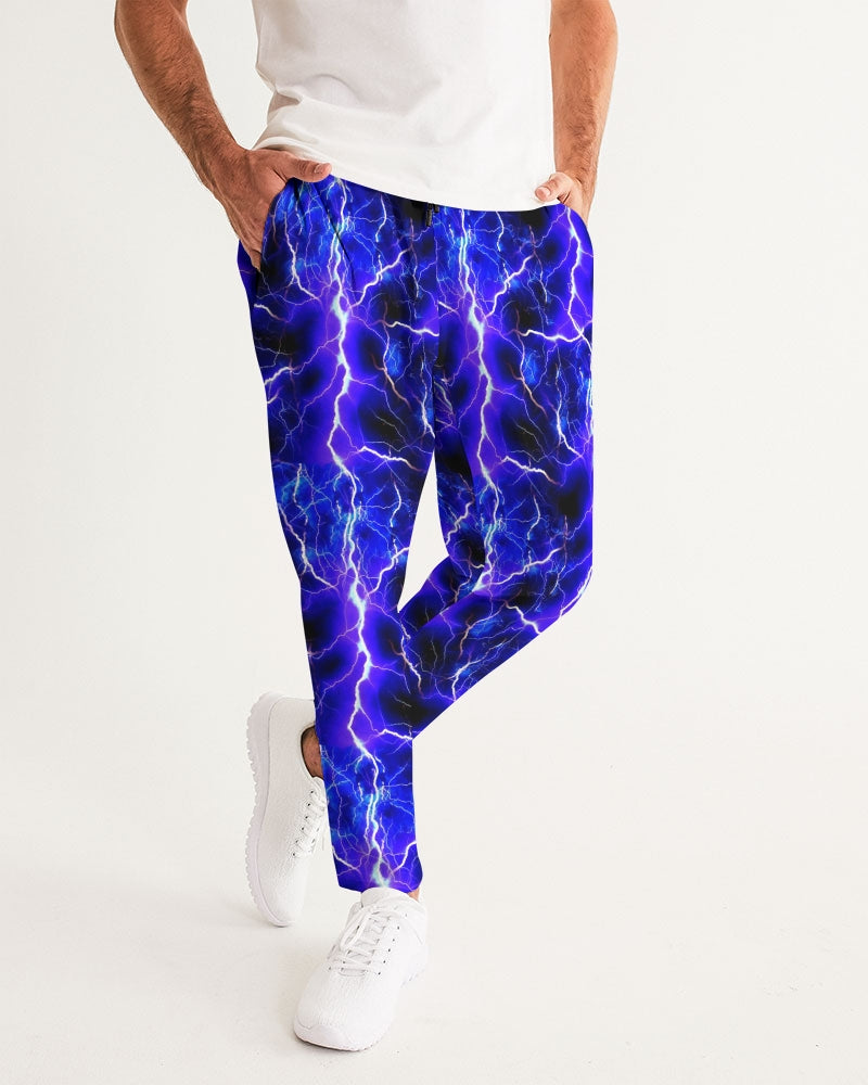 Blue Lightning Men's All-Over Print Joggers