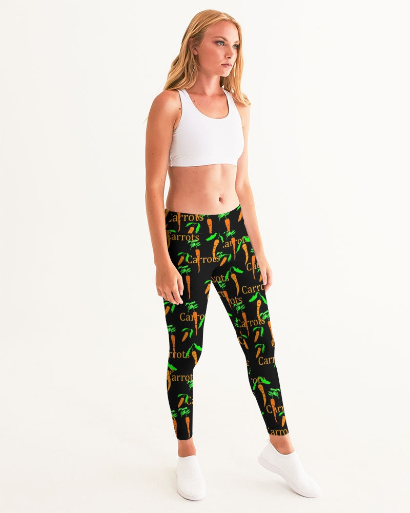 Carrots Pattern Women's All-Over Print Yoga Pants