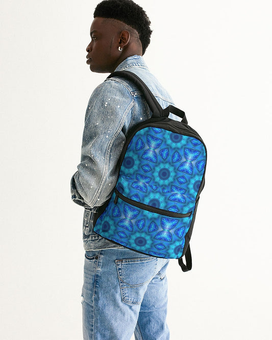 Blue Ocean Kaleidoscope Small Canvas Backpack
