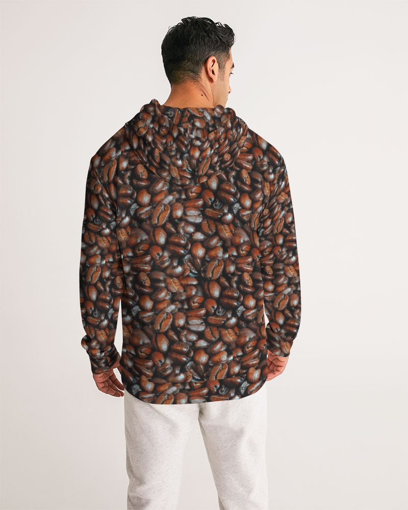 Coffee Bean Pattern Men's All-Over Print Hoodie