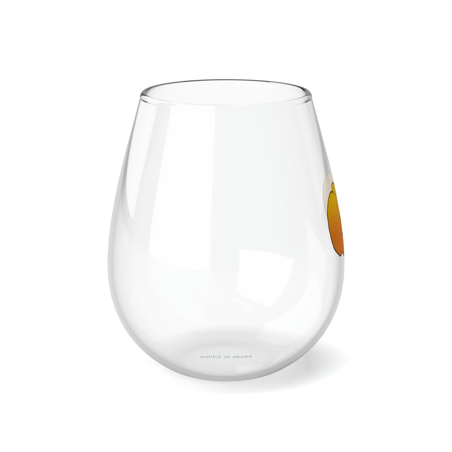 Jack O Lantern Stemless Wine Glass, 11.75oz