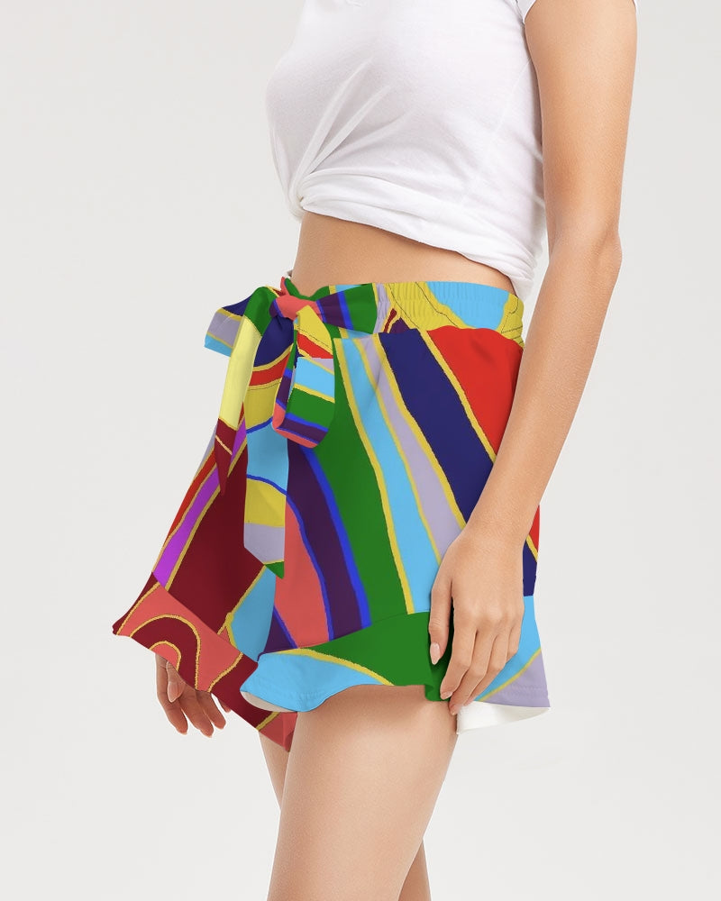 May Afternoon Women's All-Over Print Ruffle Shorts