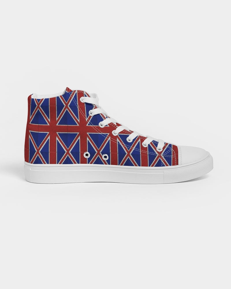 British Flag Pattern Women's Hightop Canvas Shoe