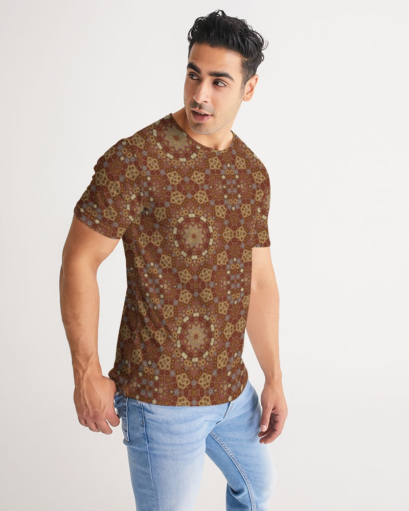 Checkered Star Geometry Men's All-Over Print Tee