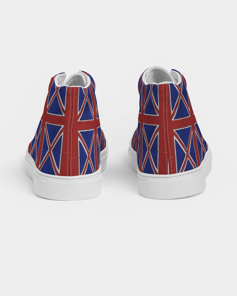 British Flag Pattern Men's Hightop Canvas Shoe