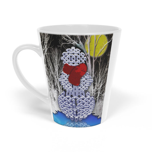 Celtic Knot Snowman Latte Mug, 12oz