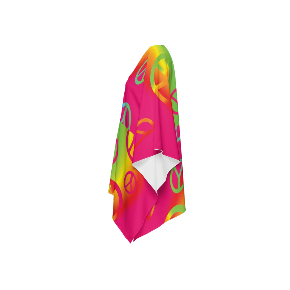 Rainbow Peace Signs Women's Silky-like Wrap-Ultra-Soft and Smooth