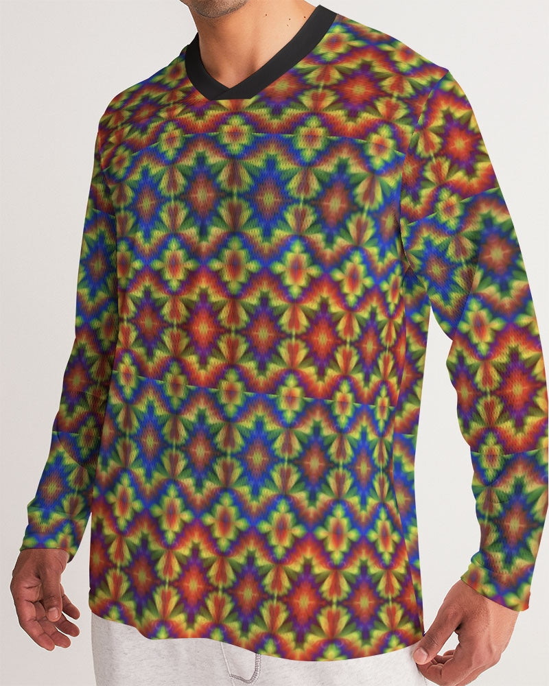 Carnival Kaleidoscope Men's All-Over Print Long Sleeve Sports Jersey