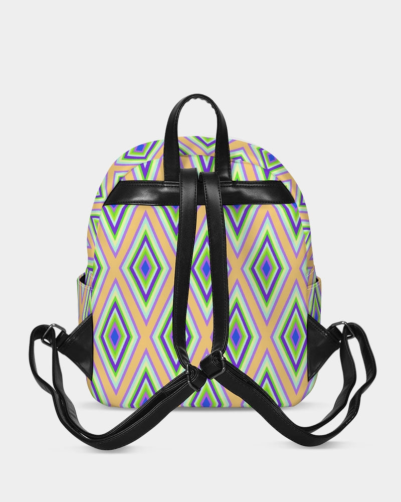 Colorful Diamonds Variation 1 Mini Canvas Backpack