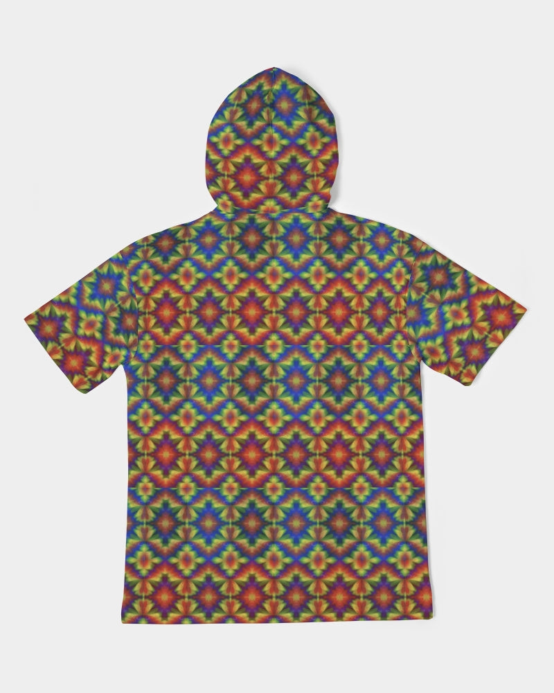 Carnival Kaleidoscope Men's All-Over Print Premium Heavyweight Short Sleeve Hoodie