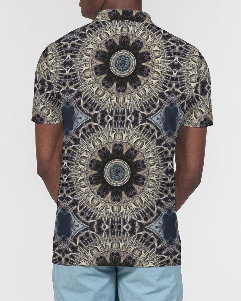 Cathedral Kaleidoscope Men's All-Over Print Slim Fit Short Sleeve Polo