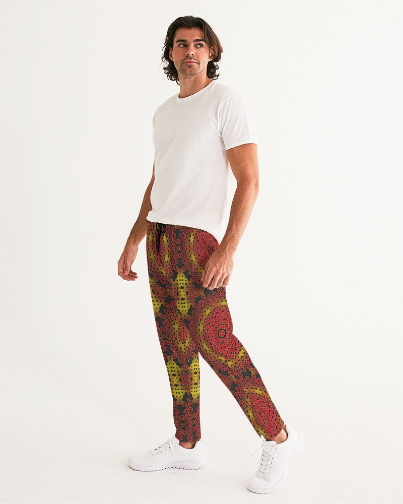 Celtic Orange Spiral Men's All-Over Print Joggers