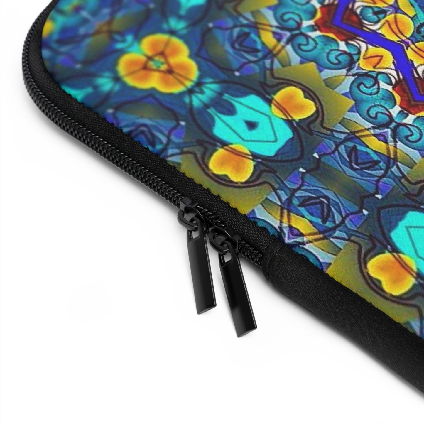 Blue Green Kaleidoscope Laptop Sleeve