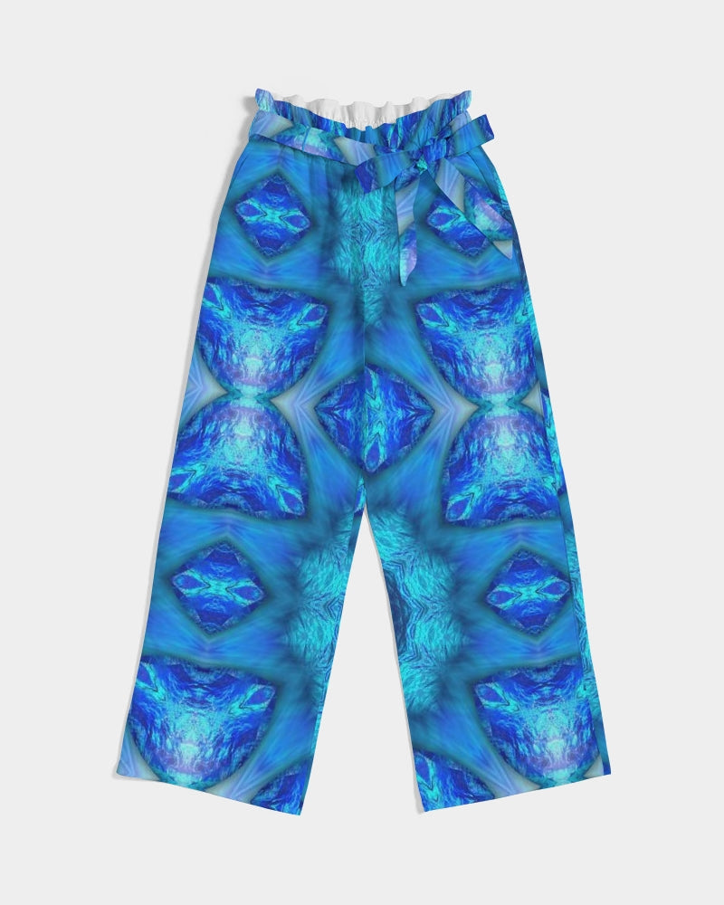 Blue Ocean Kaleidoscope Women's All-Over Print High-Rise Wide Leg Pants