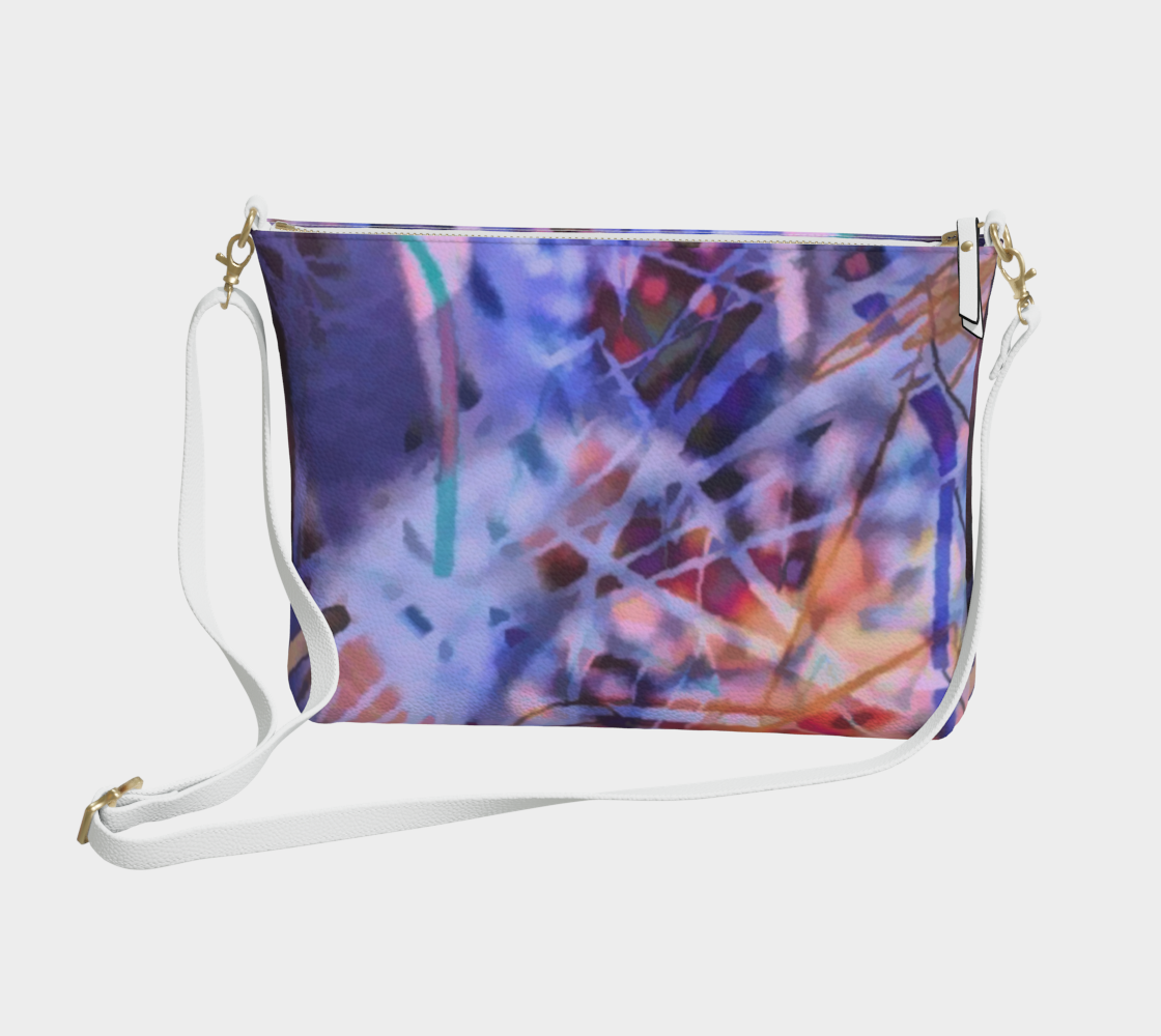 Coffee Cup Abstract Vegan Crossbody Purse