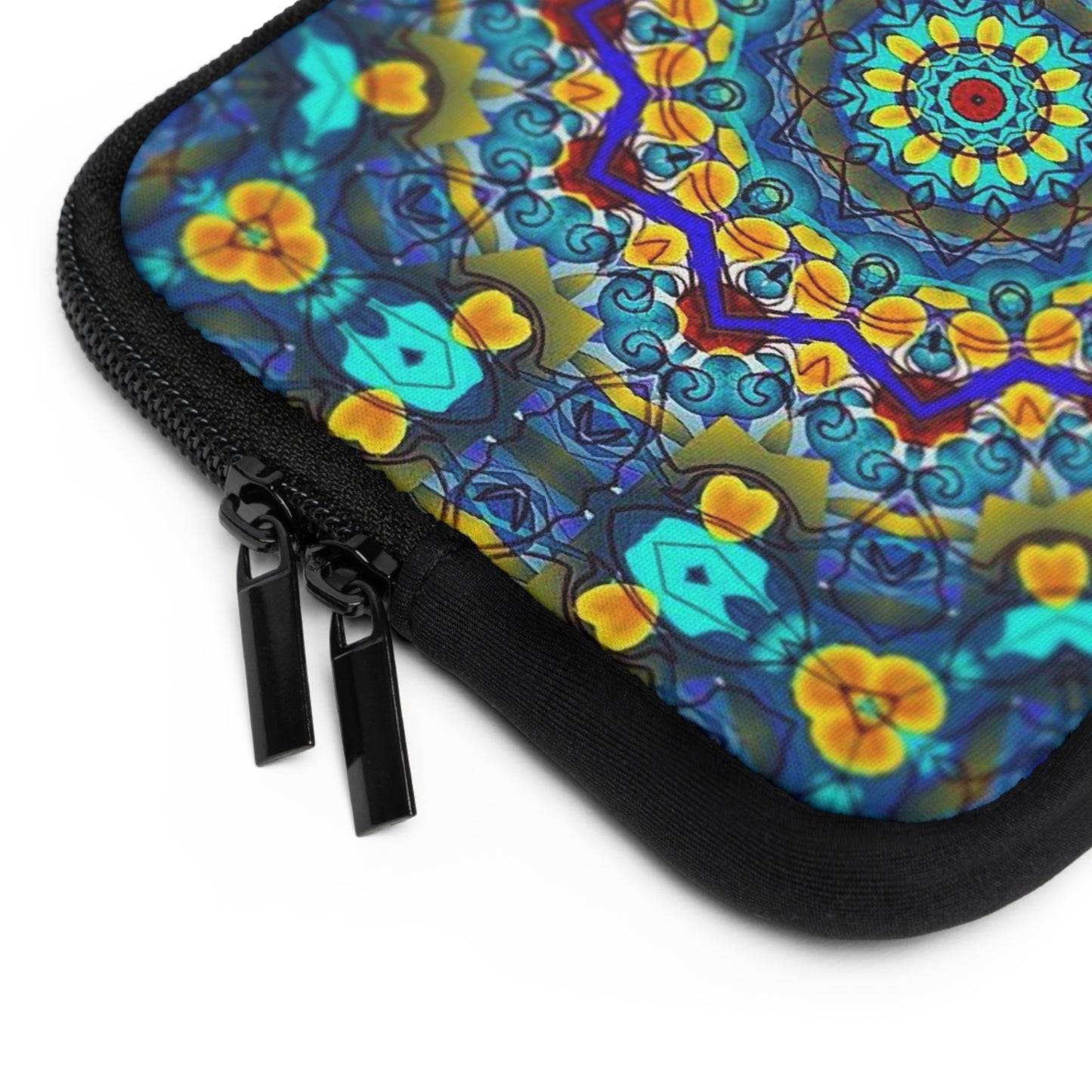 Blue Green Kaleidoscope Laptop Sleeve