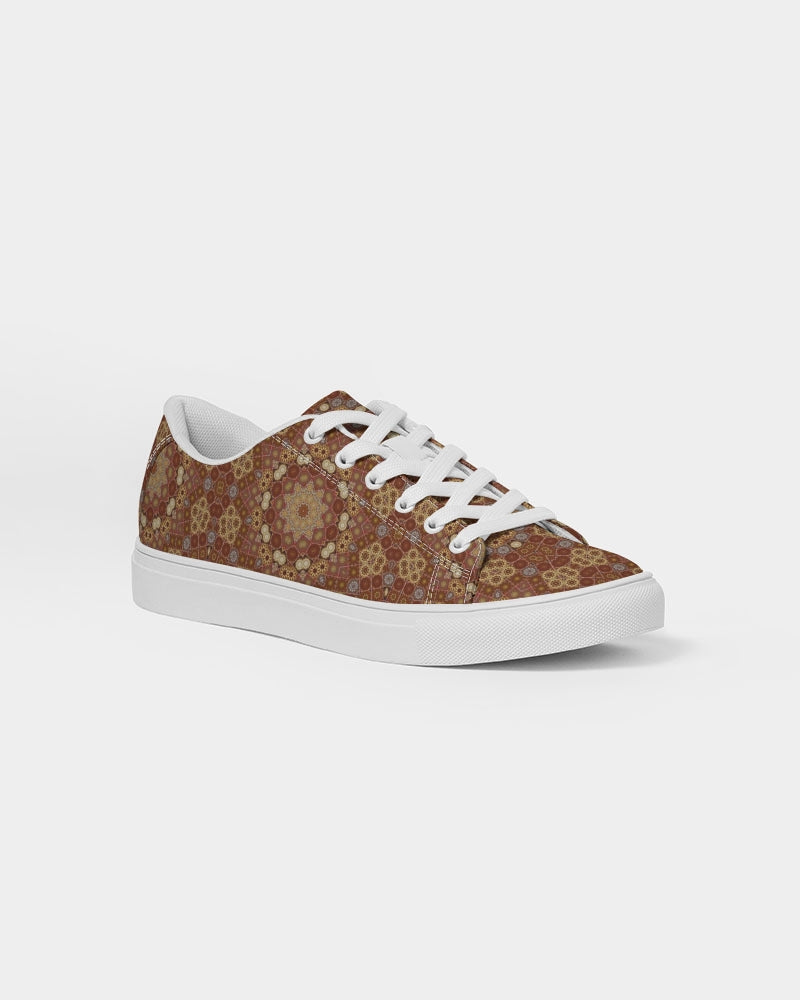 Checkered Star Geometry Women's Faux-Leather Sneaker