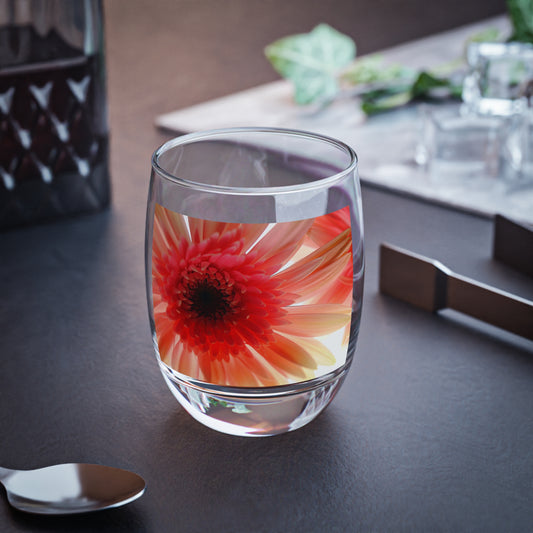 Ethereal Pink Daisy Whiskey Glass