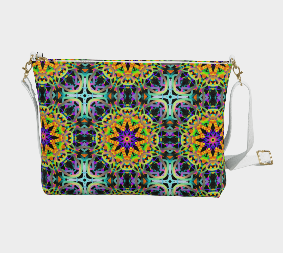 Carnival Kaleidoscope Vegan Crossbody Purse