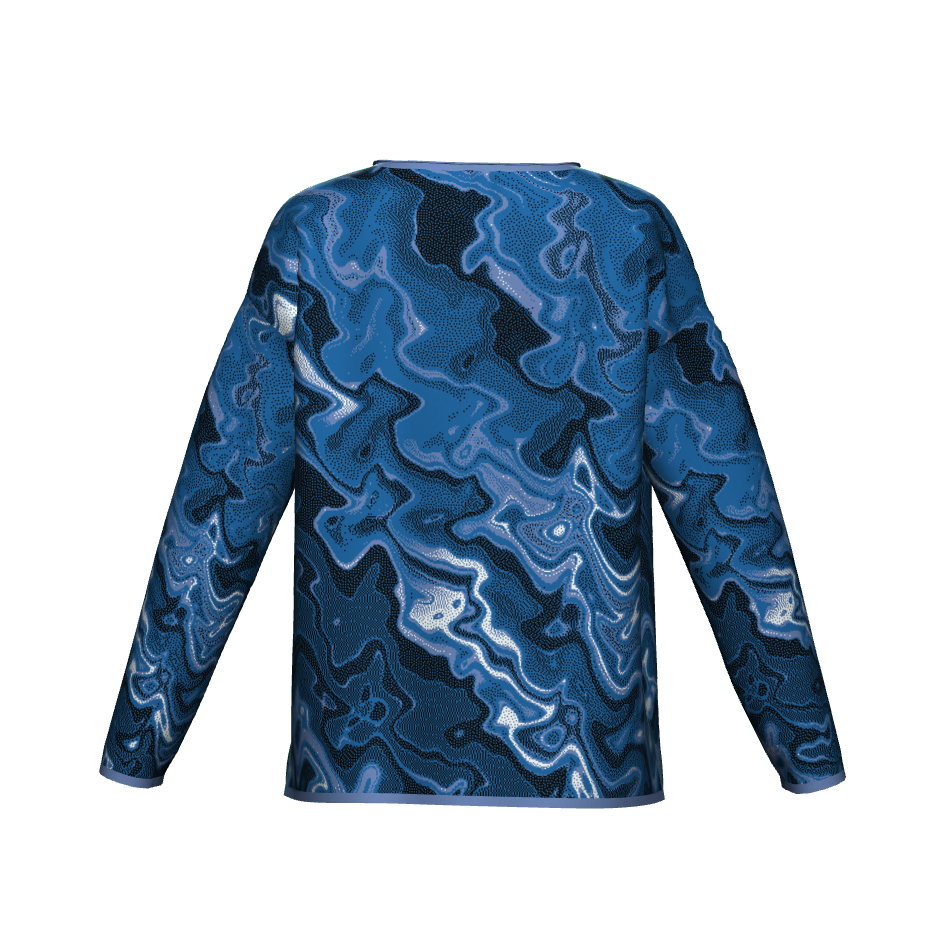 Melted Blue Chrome Sweater