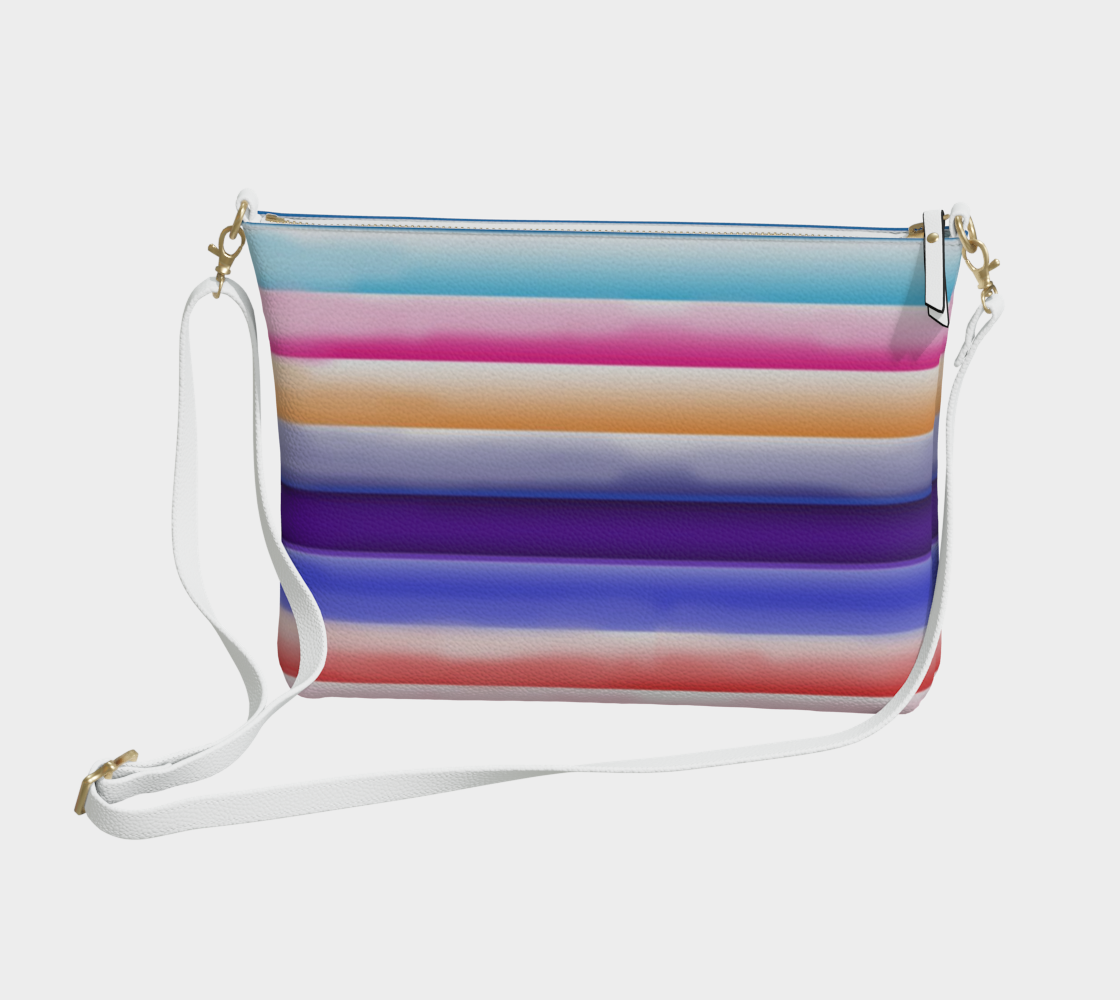 Cotton Candy Stripe Vegan Crossbody Purse