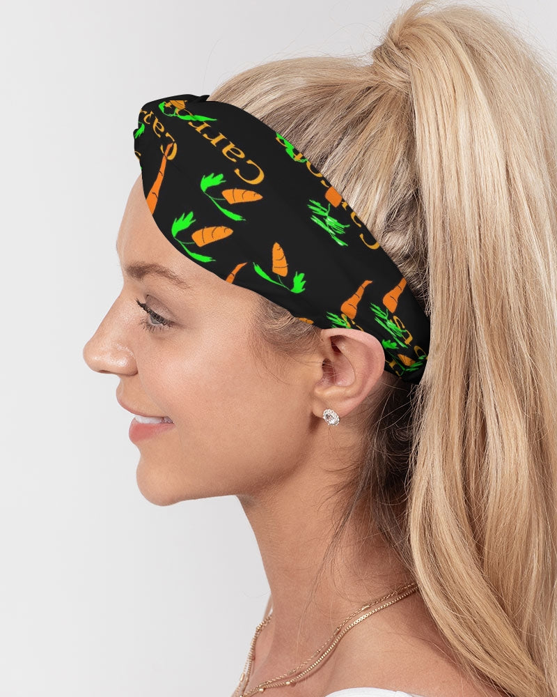 Carrots Pattern Twist Knot Headband Set