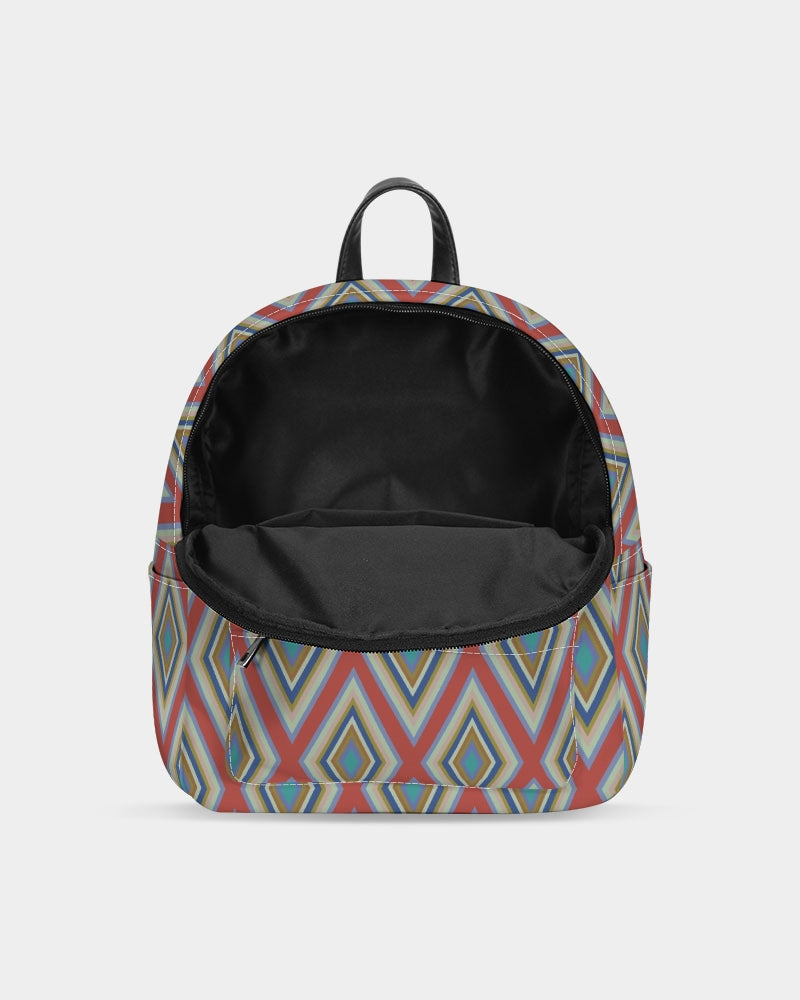 Colorful Diamonds Variation 3 Mini Canvas Backpack