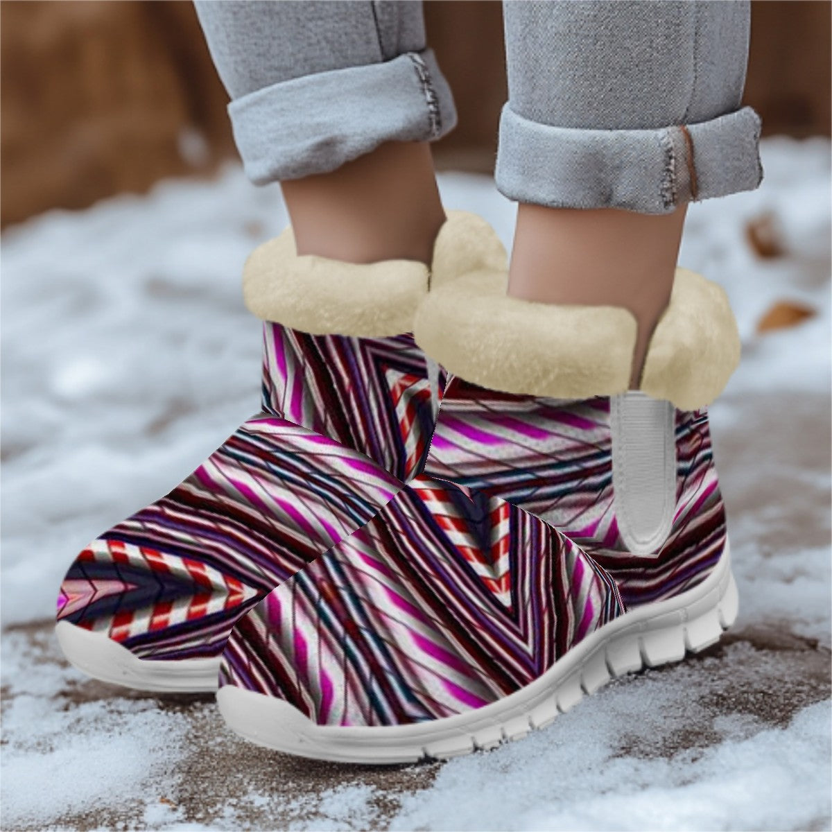 Snow Boots Candy Cane Kaleidoscope