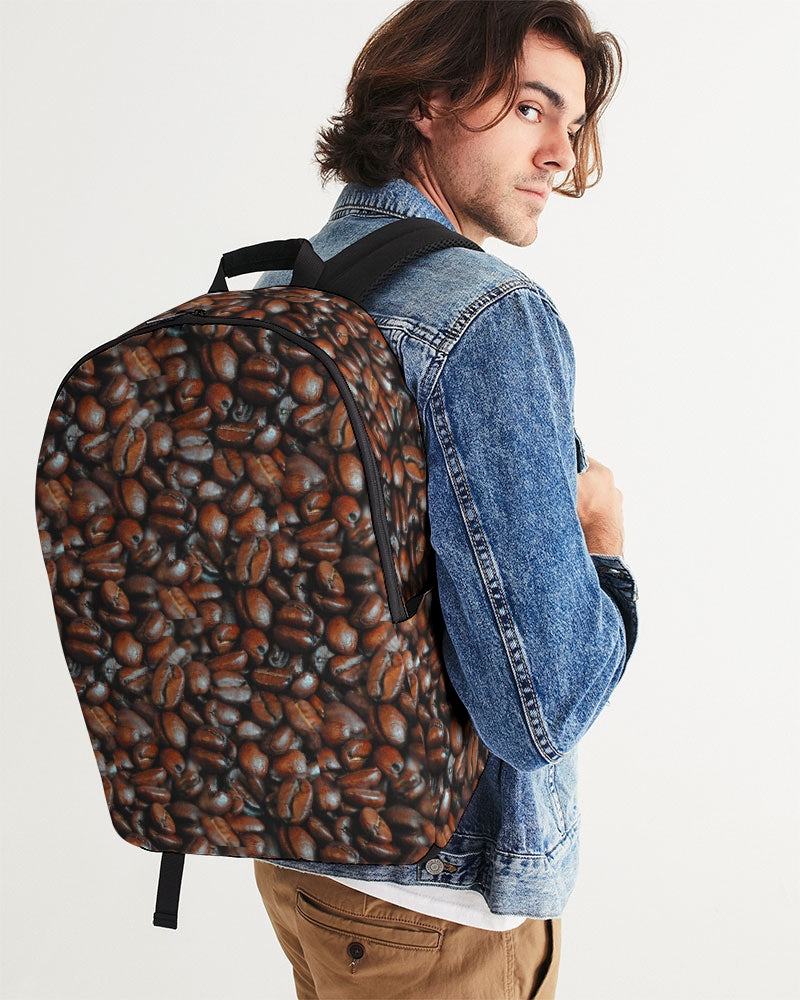 Coffee Bean Pattern Large Backpack