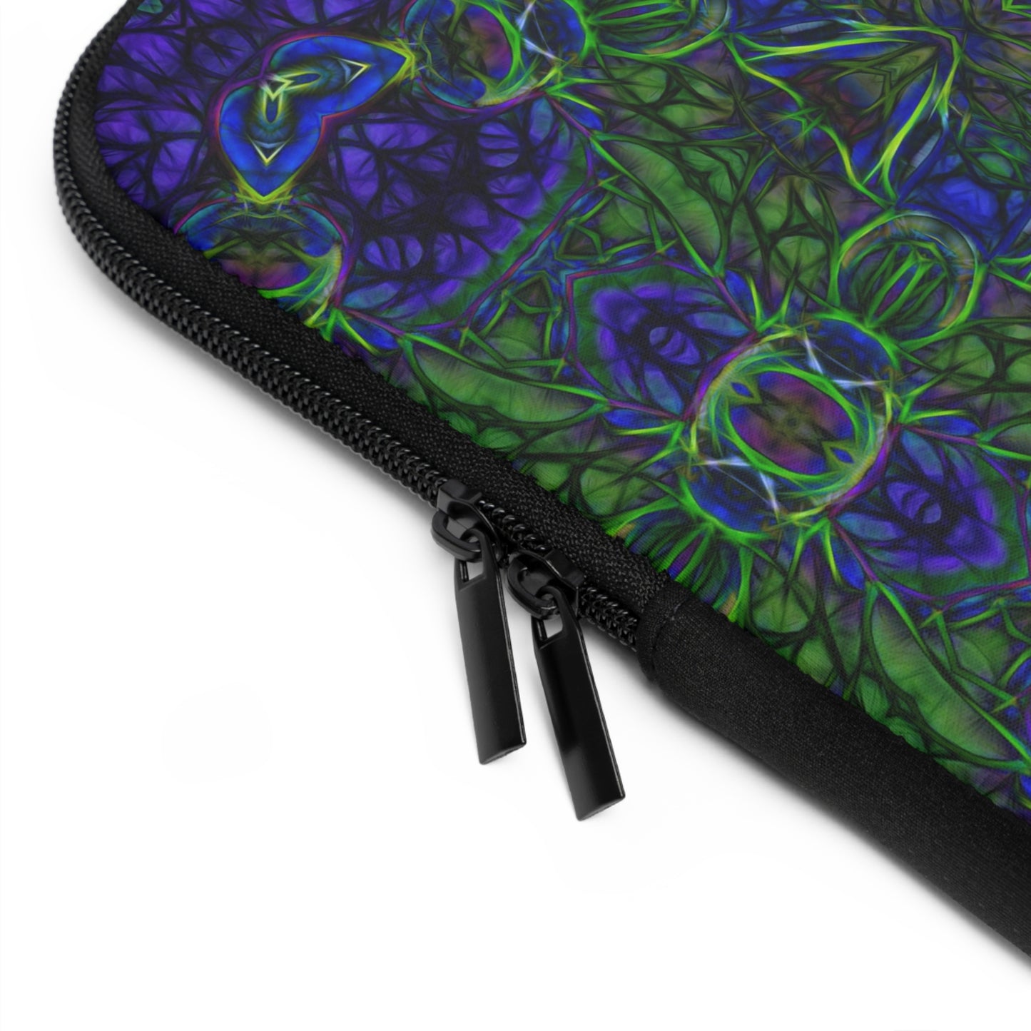 Blue Green Ribbon Kaleidoscope Laptop Sleeve