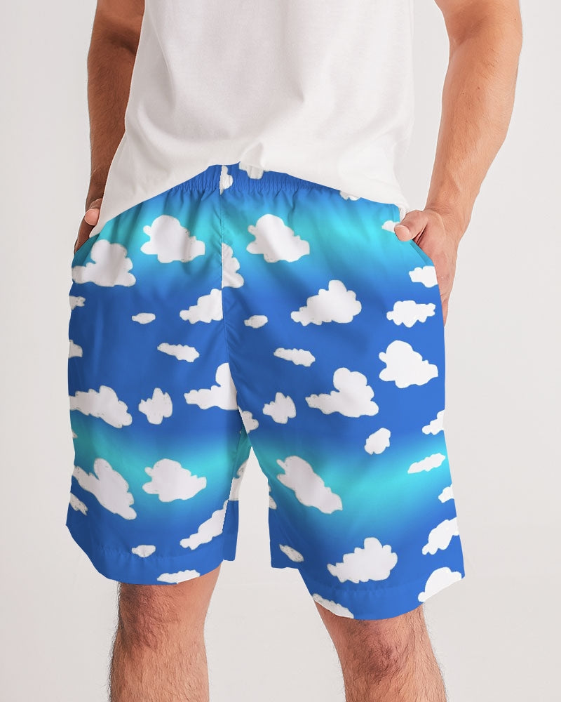 Clouds Pattern Men's All-Over Print Jogger Shorts