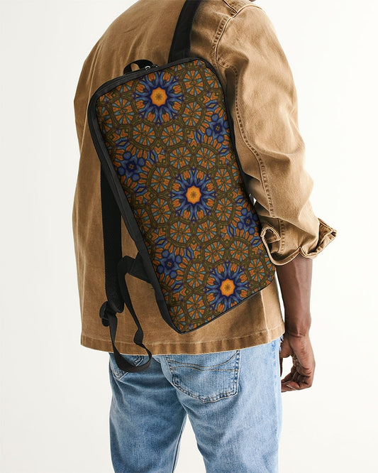 Blue and Yellow Sketch Kaleidoscope  Slim Tech Backpack