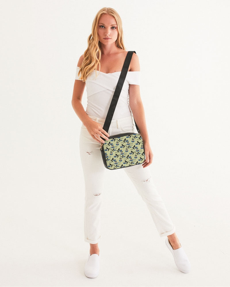 Cat and a Fishbowl Crossbody Bag