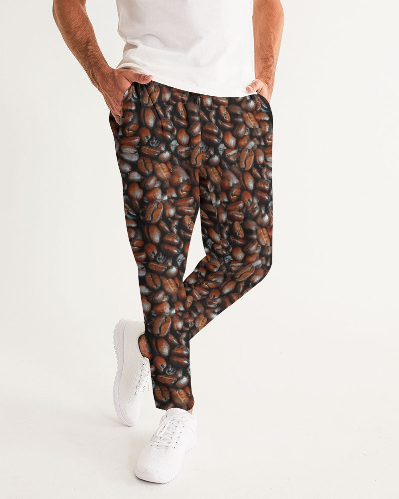 Coffee Bean Pattern Men's All-Over Print Joggers