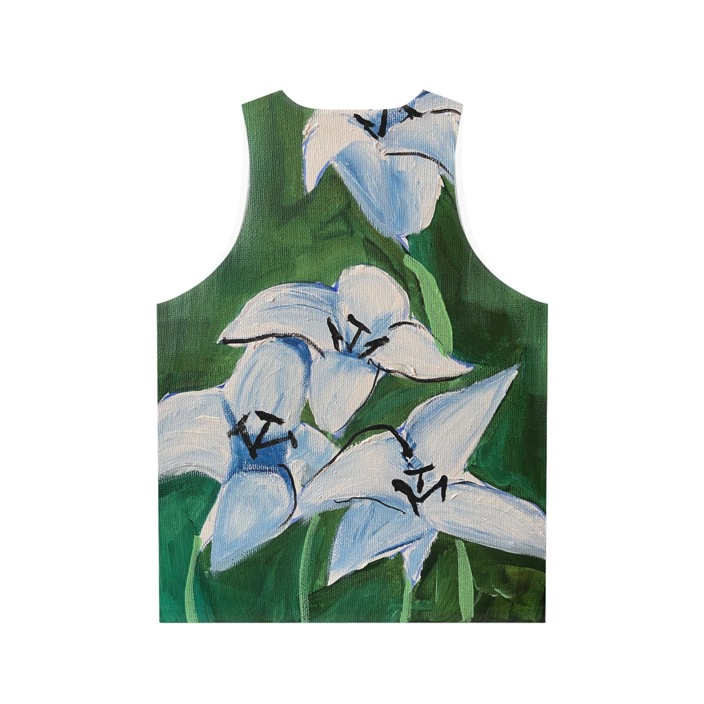 Lilies In Blue Unisex Tank Top (AOP)